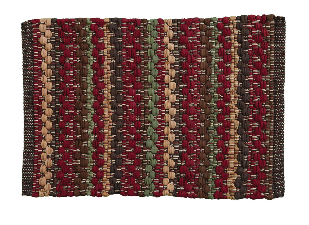 Woodland Stripe Chindi Placemat 19 x 13 x 0.5 in