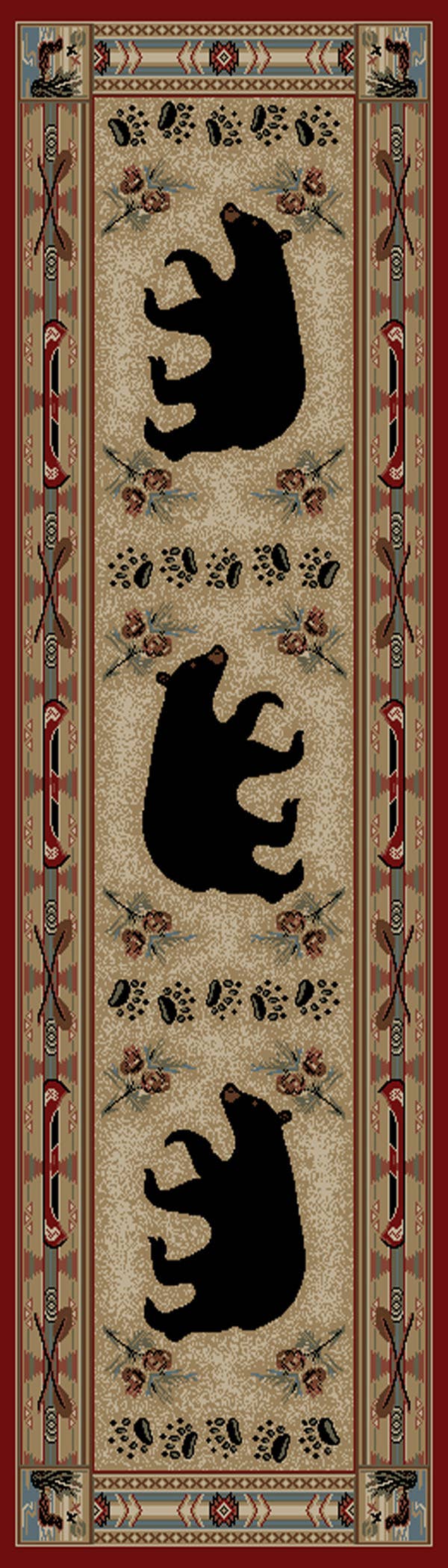 Hearthside Woodlands Bear Lodge Area Rug 2'3"x3'"
