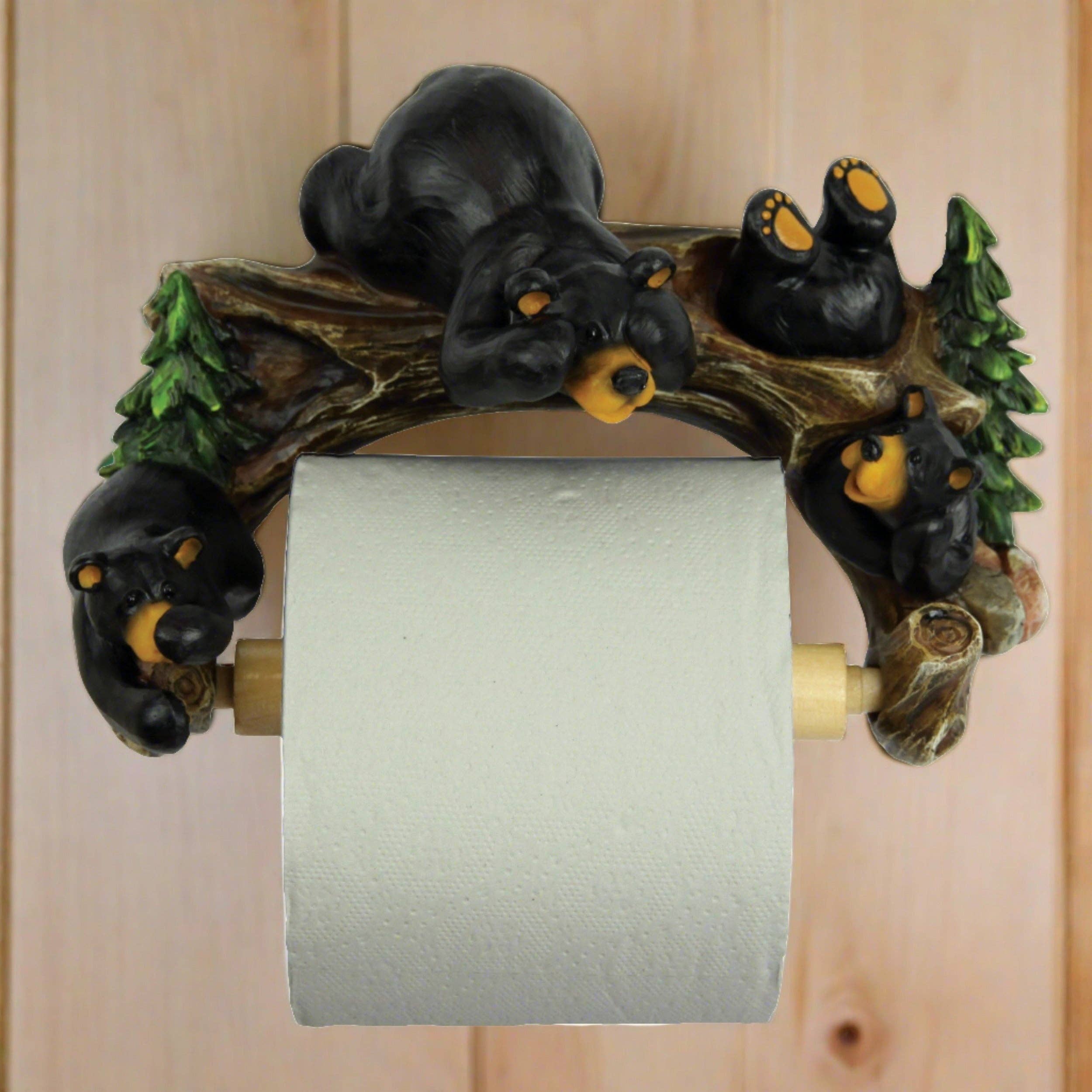 Bear on Branch Toilet Paper Holder