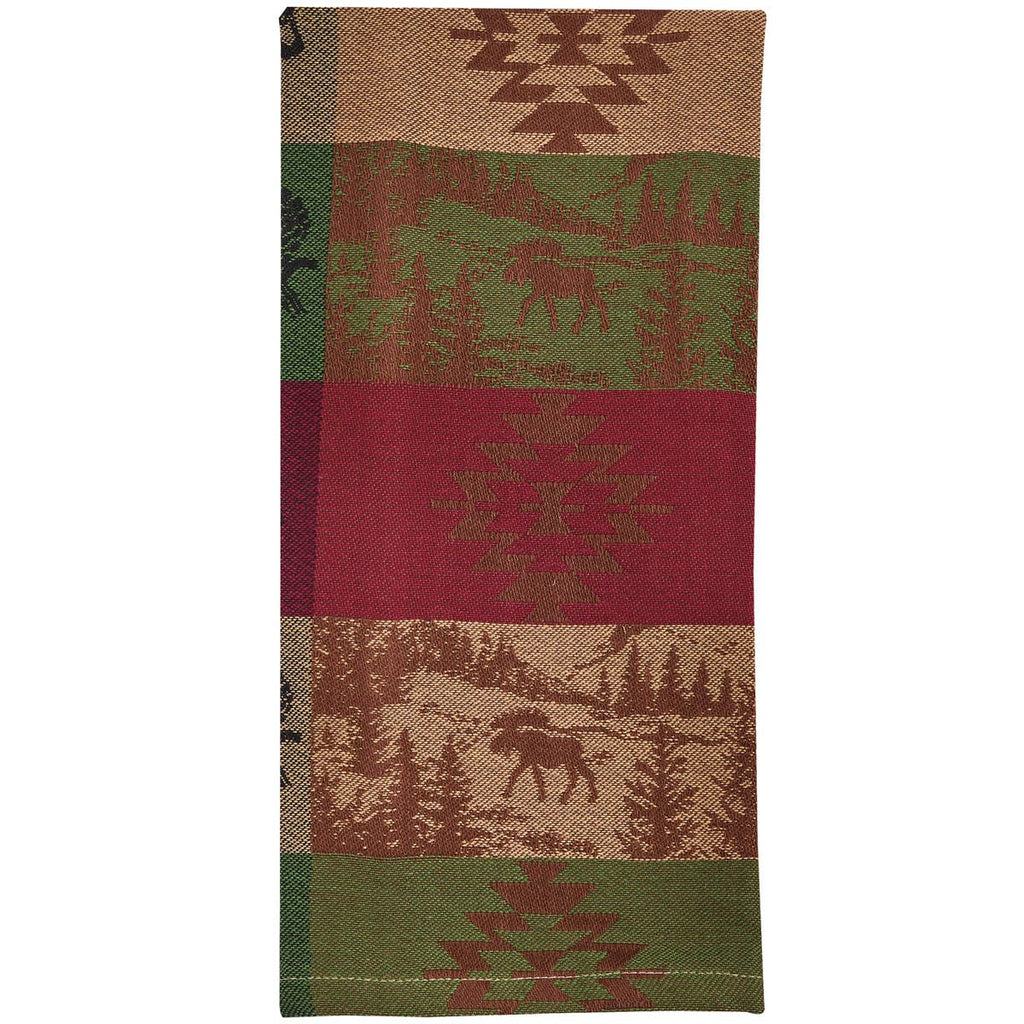 Pinecones and Trees Jacquard Dishtowel