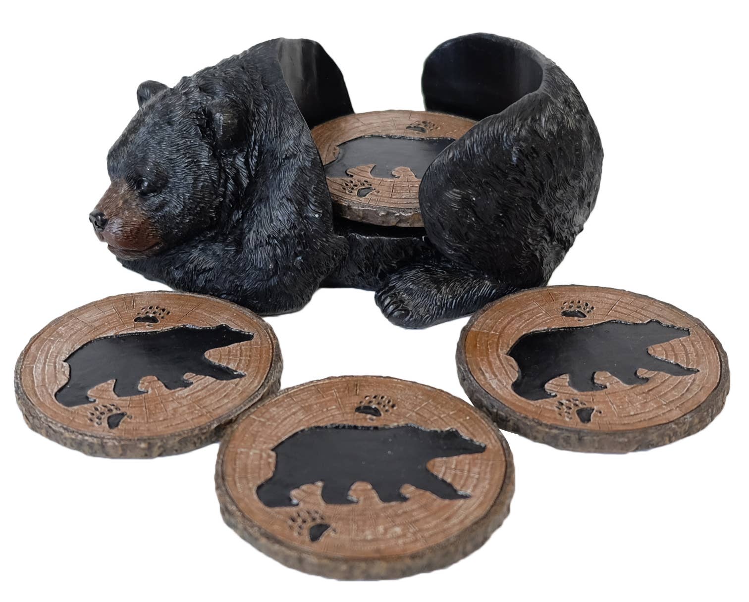 Sleeping Bear Coaster Set with Holder