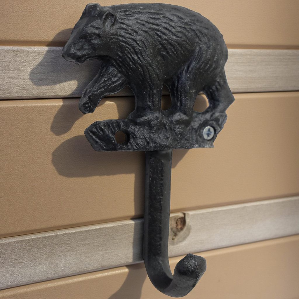 Cast Iron Bear Wall Hook - Set of 2