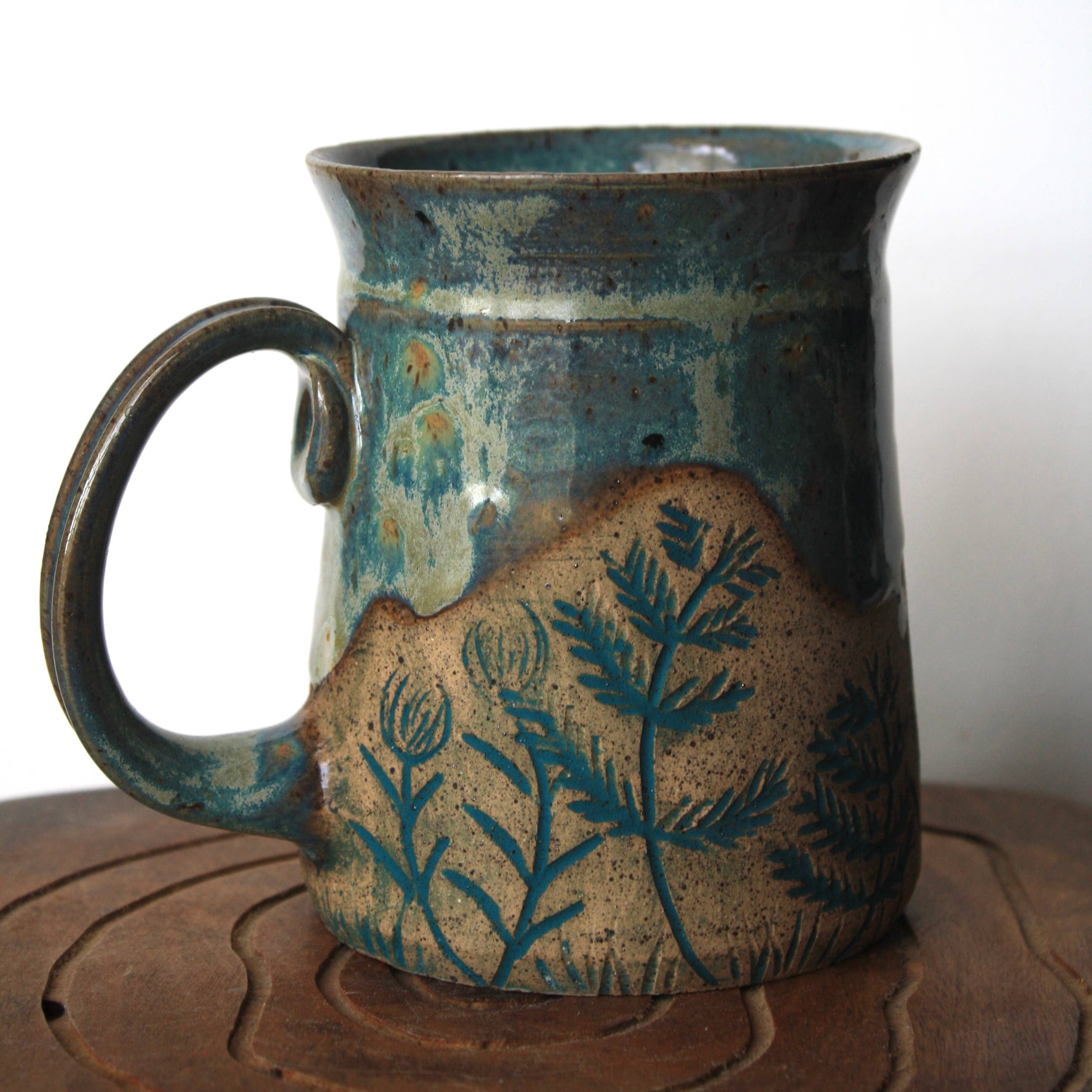 Handcrafted Wildflower Ceramic Mug