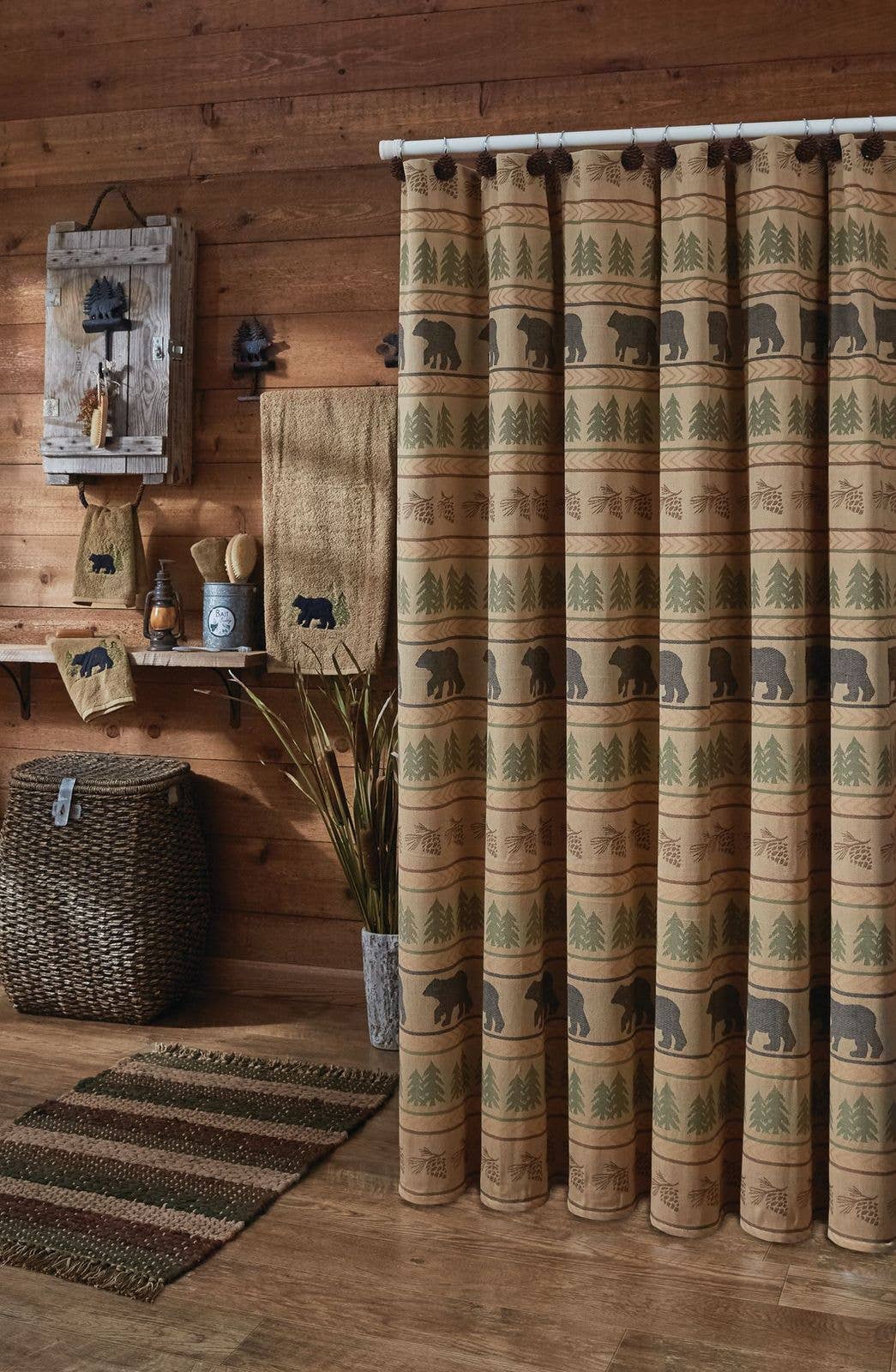 Timberline Bear Shower Curtain