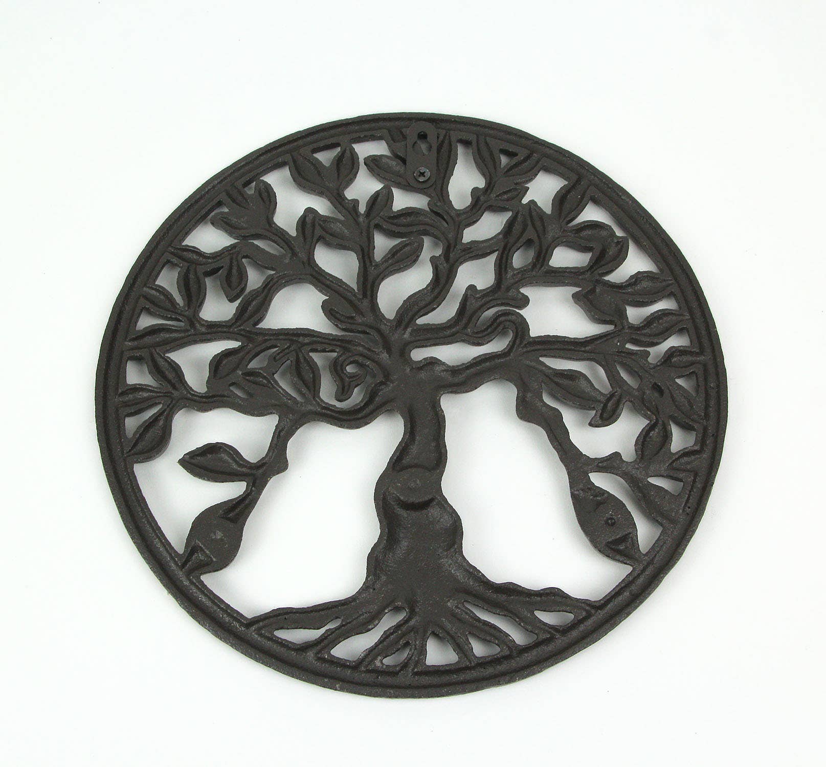Bronze Finish Cast Iron Tree Of Life Wall Hanging Decor
