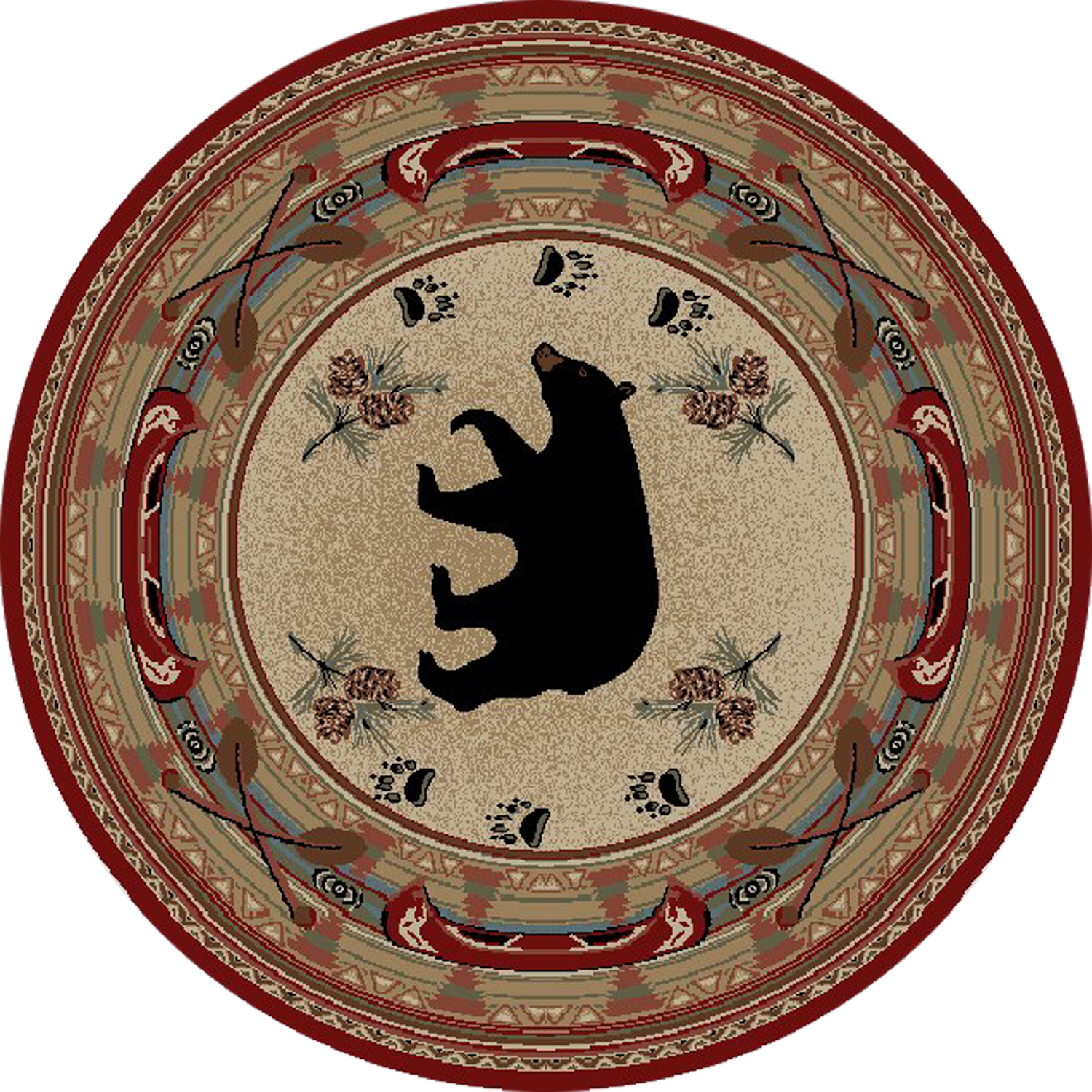 Hearthside Woodlands Bear Lodge Area Rug 2'3"x3'"