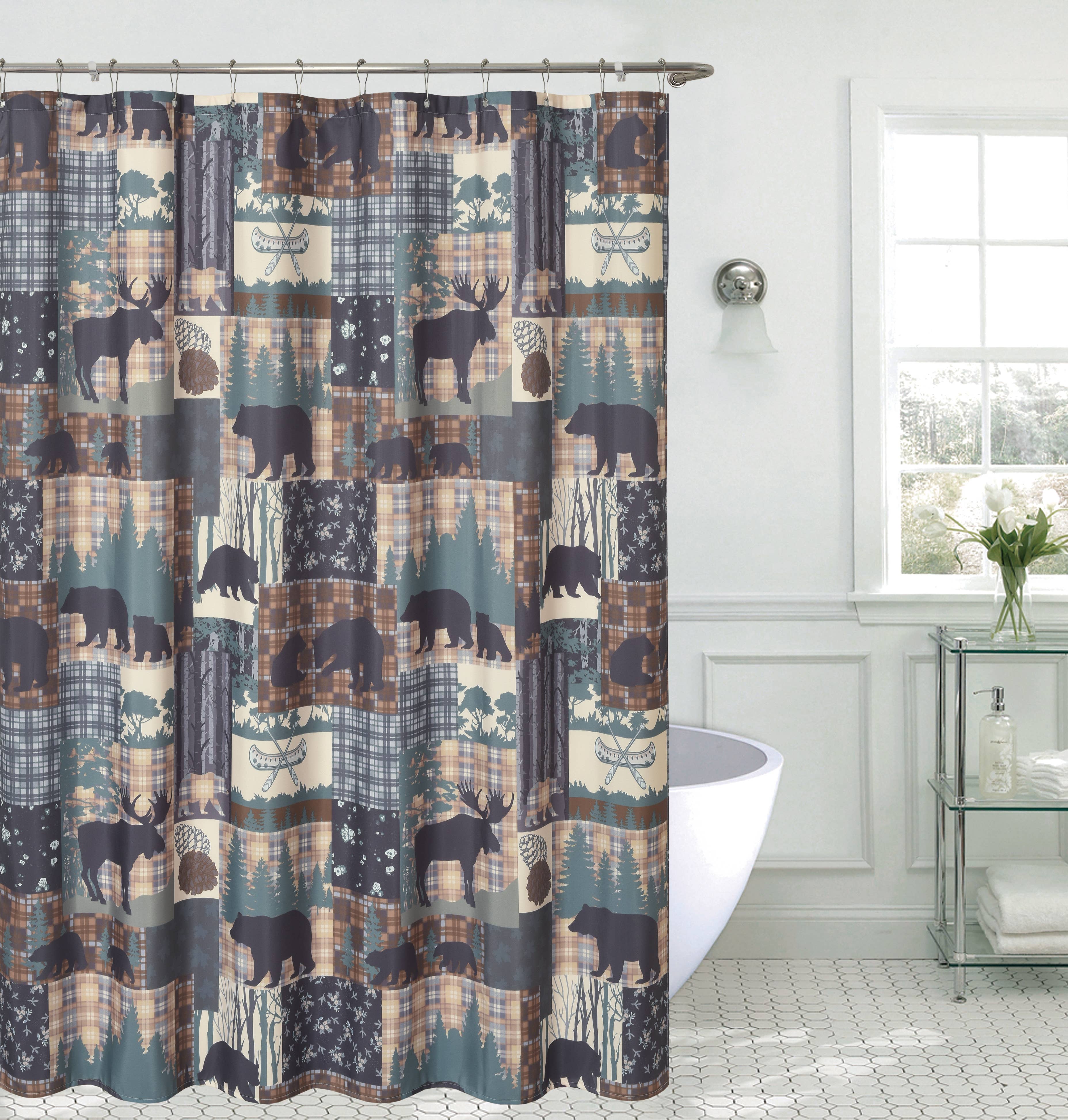 Grand Bear Lodge Shower Curtain