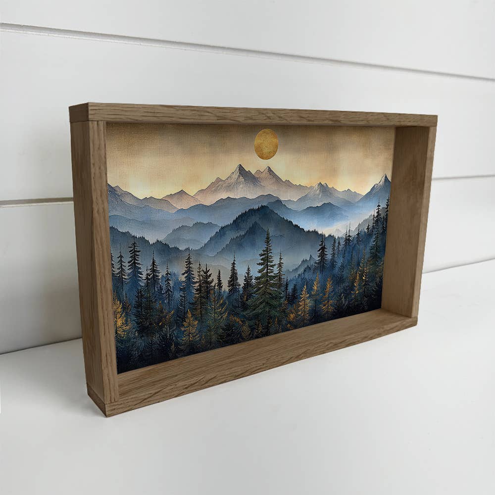 Mountain Glory - Mountain Landscape Art - Wood Framed