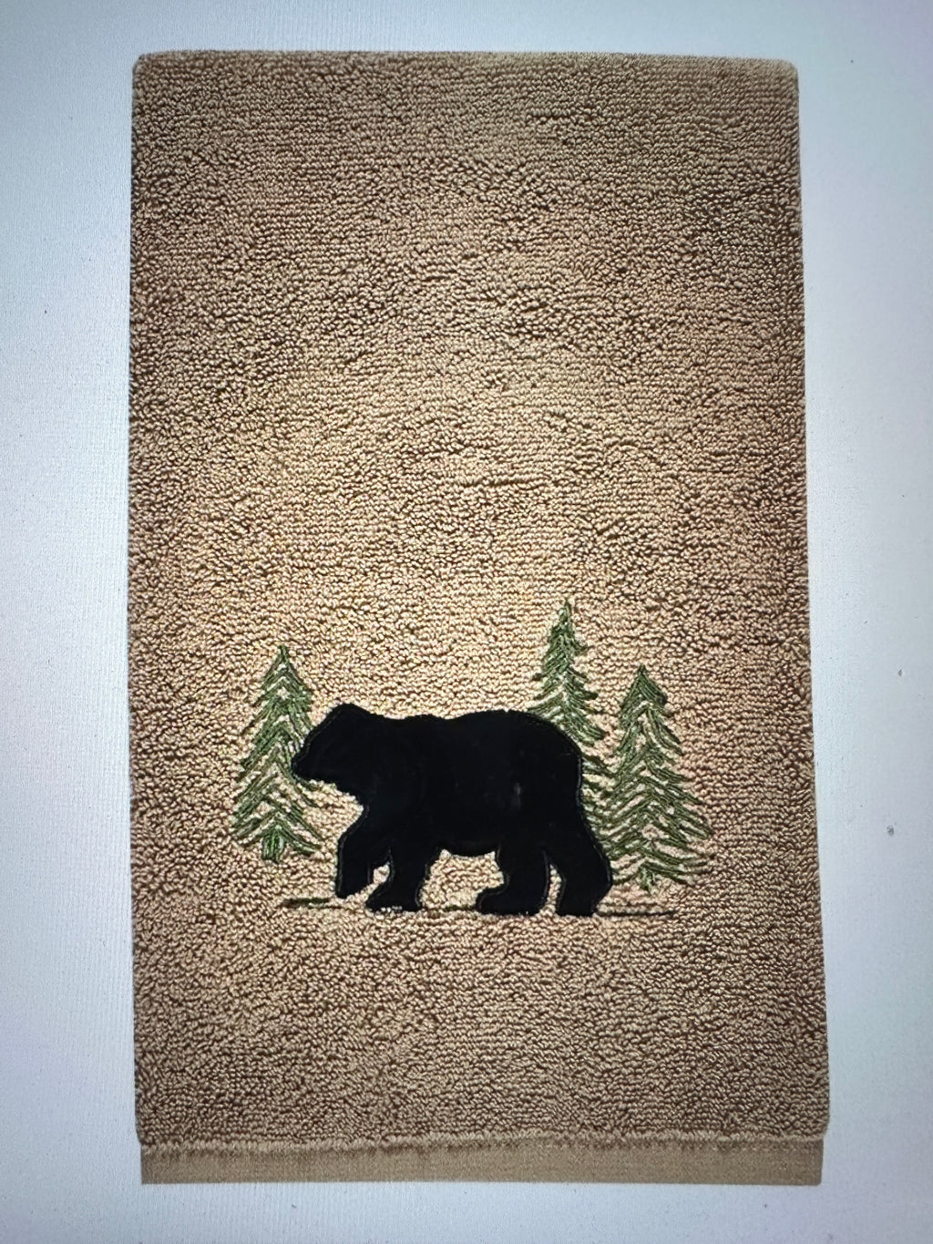 Black Bear Terry Hand Towel