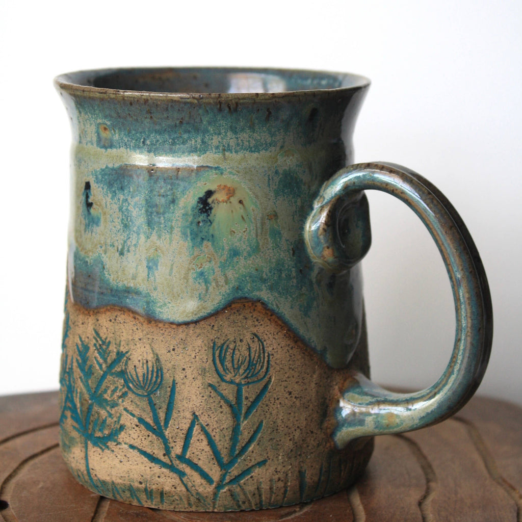 Handcrafted Wildflower Ceramic Mug