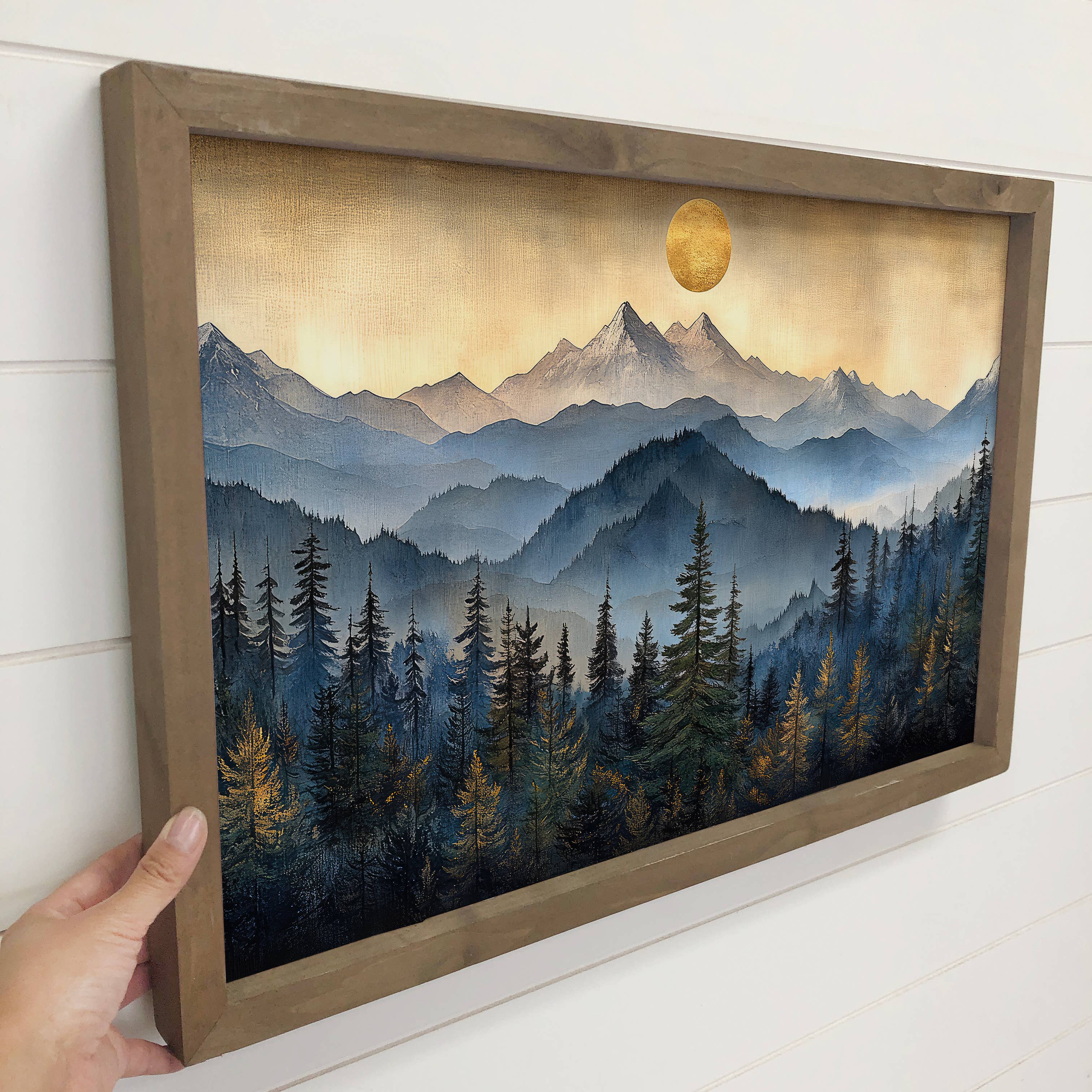 Mountain Glory - Mountain Landscape Art - Wood Framed