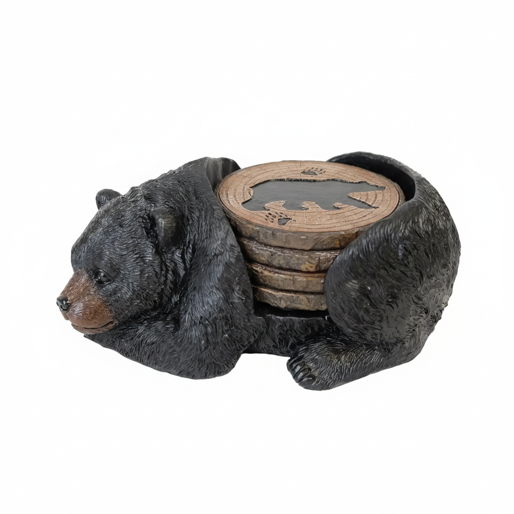 Bear coaster holder with more white space