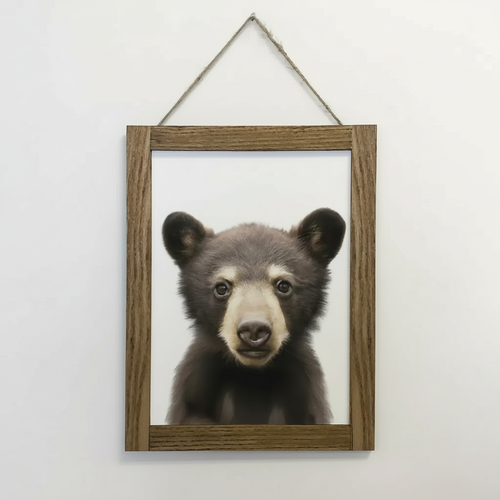 Bear Cub Wall Art Clean Background