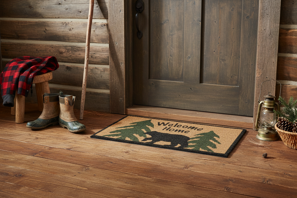 Bear welcome home doormat lifestyle