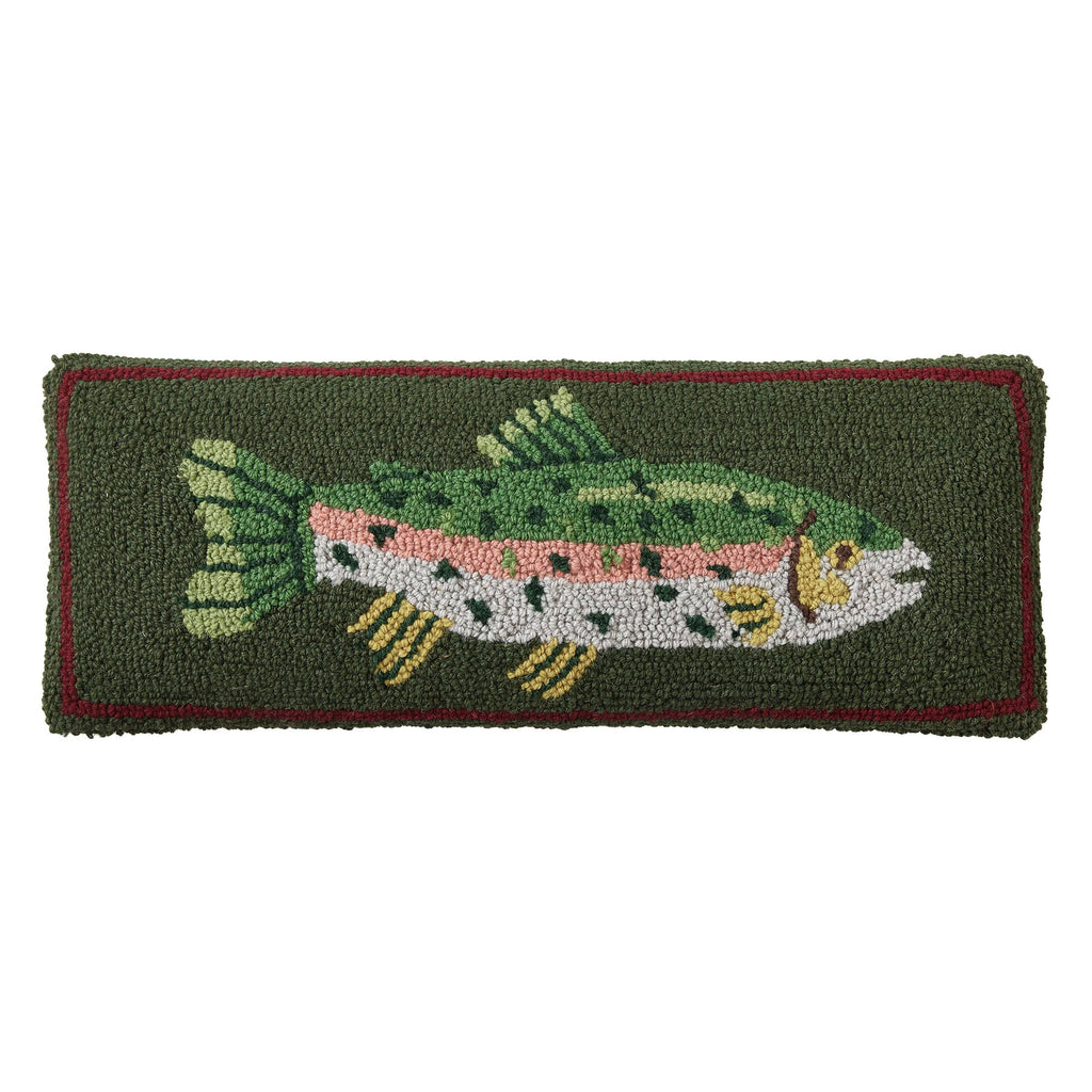 Trout Hook Pillow  17 x 21 x 2 in