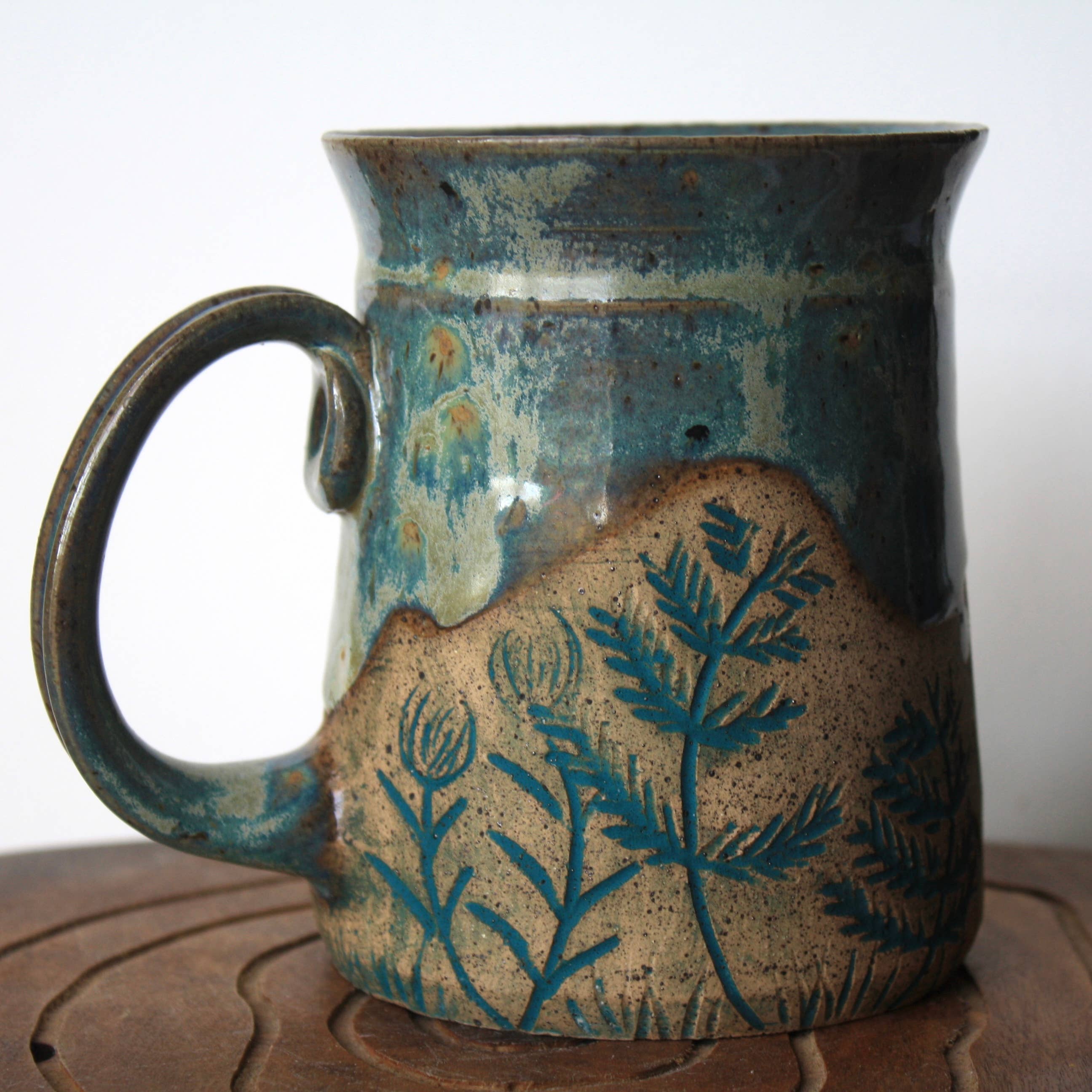 Handcrafted Wildflower Ceramic Mug