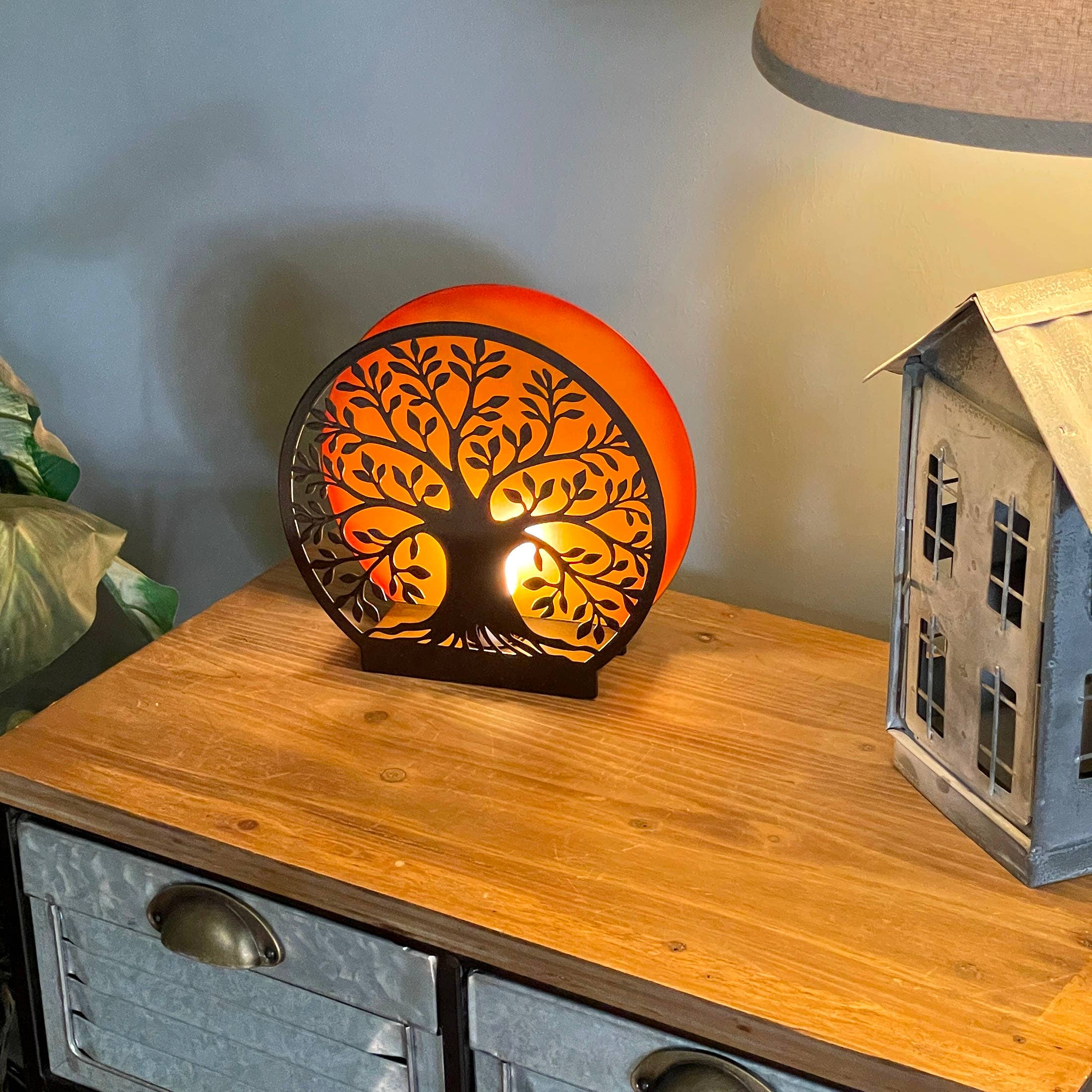 Tree of Life Accent Table Lamp – 8-Inch Decorative Lighting
