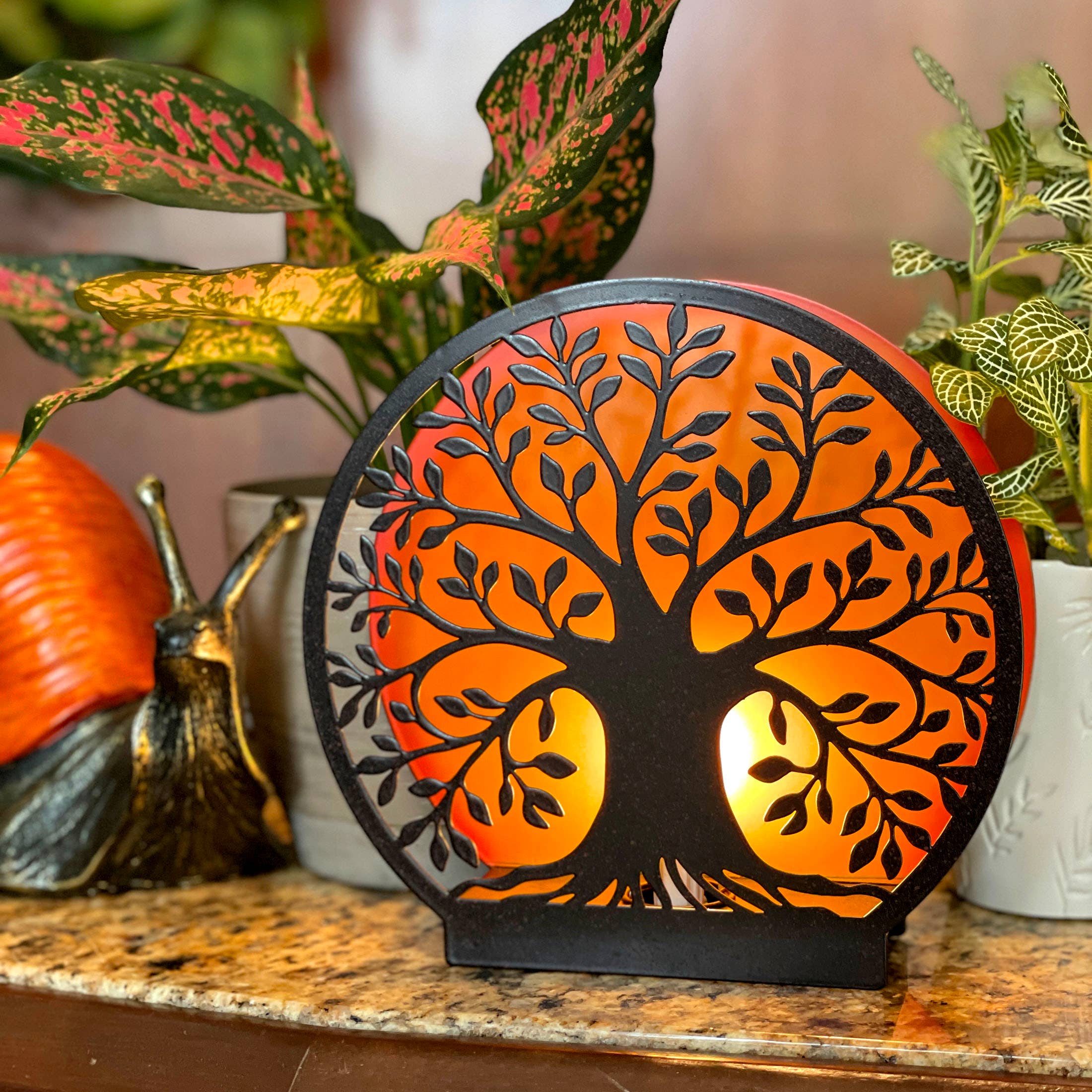 Tree of Life Accent Table Lamp – 8-Inch Decorative Lighting