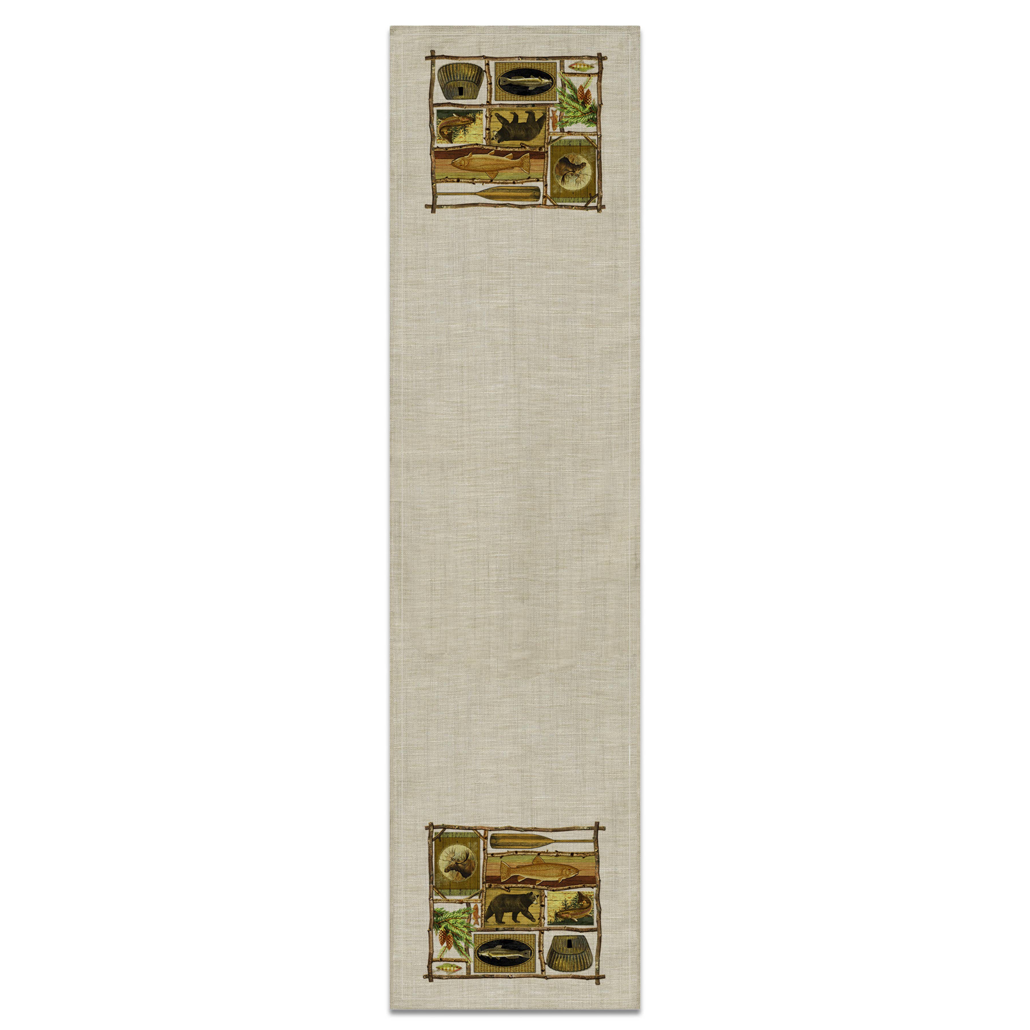 Lodge Hollow 16x54 Natural Polyester Table Runner