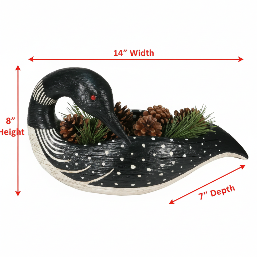 Hand-Painted Loon Decorative Dish Dimensions