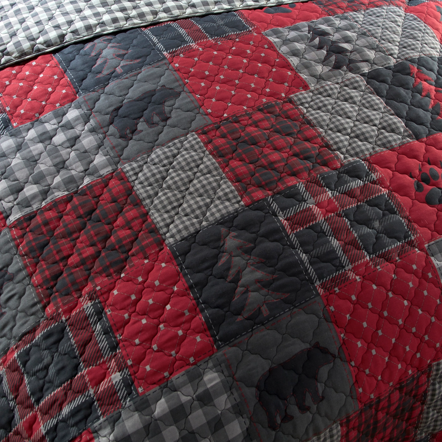 Red Forest Polyester Throw