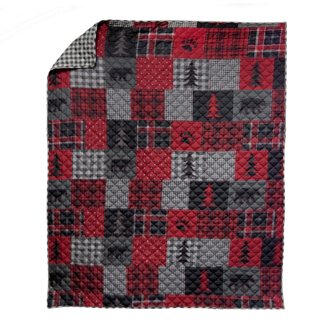 Red Forest Polyester Throw