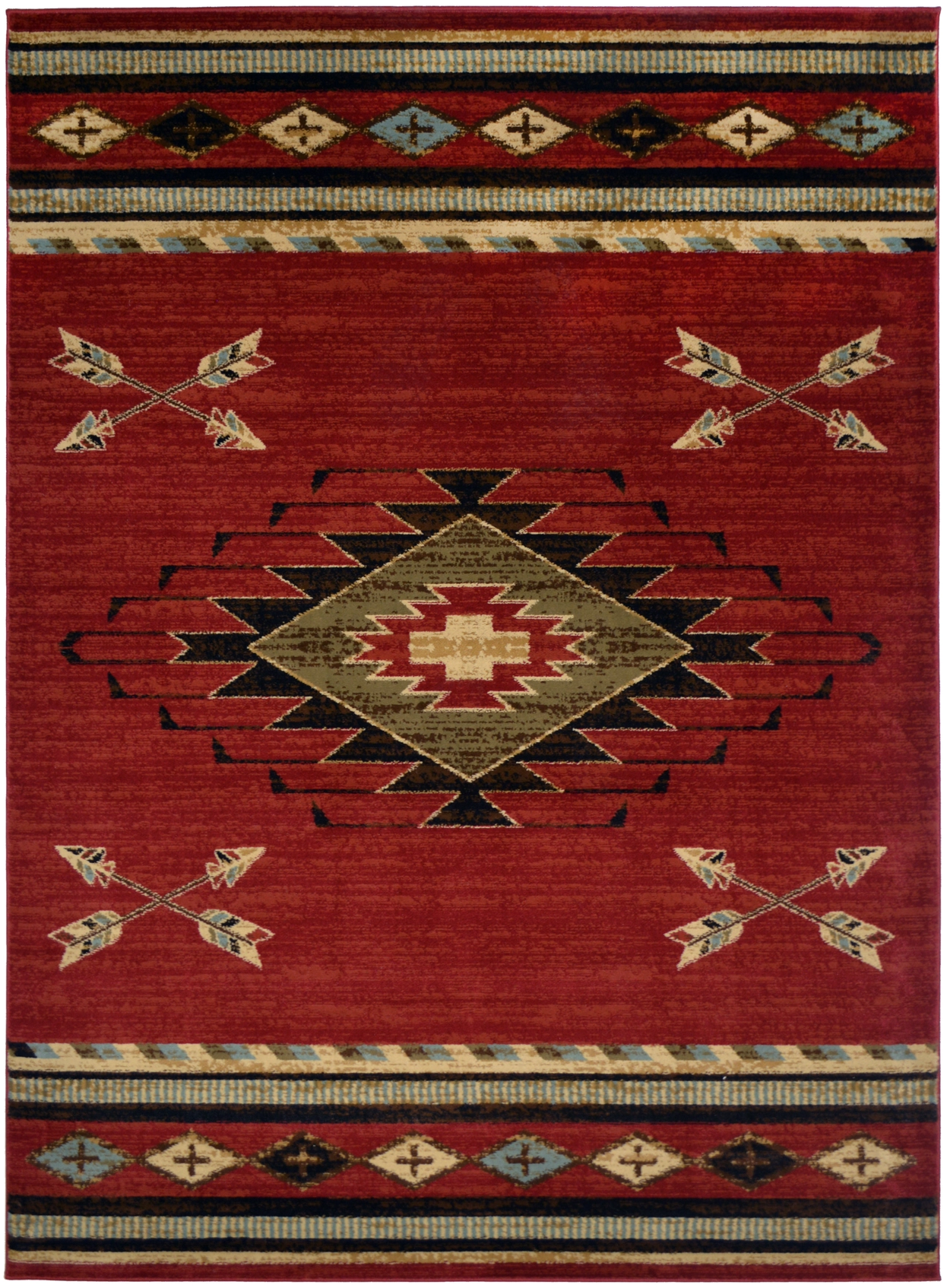 American Destination Arrowhead Lodge Area Rug - Red - 5'3" x 7'3"