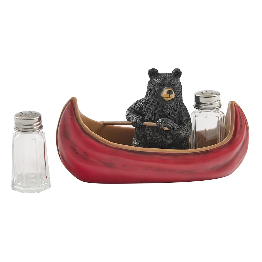 Bear in Canoe Salt and Pepper Shaker Set