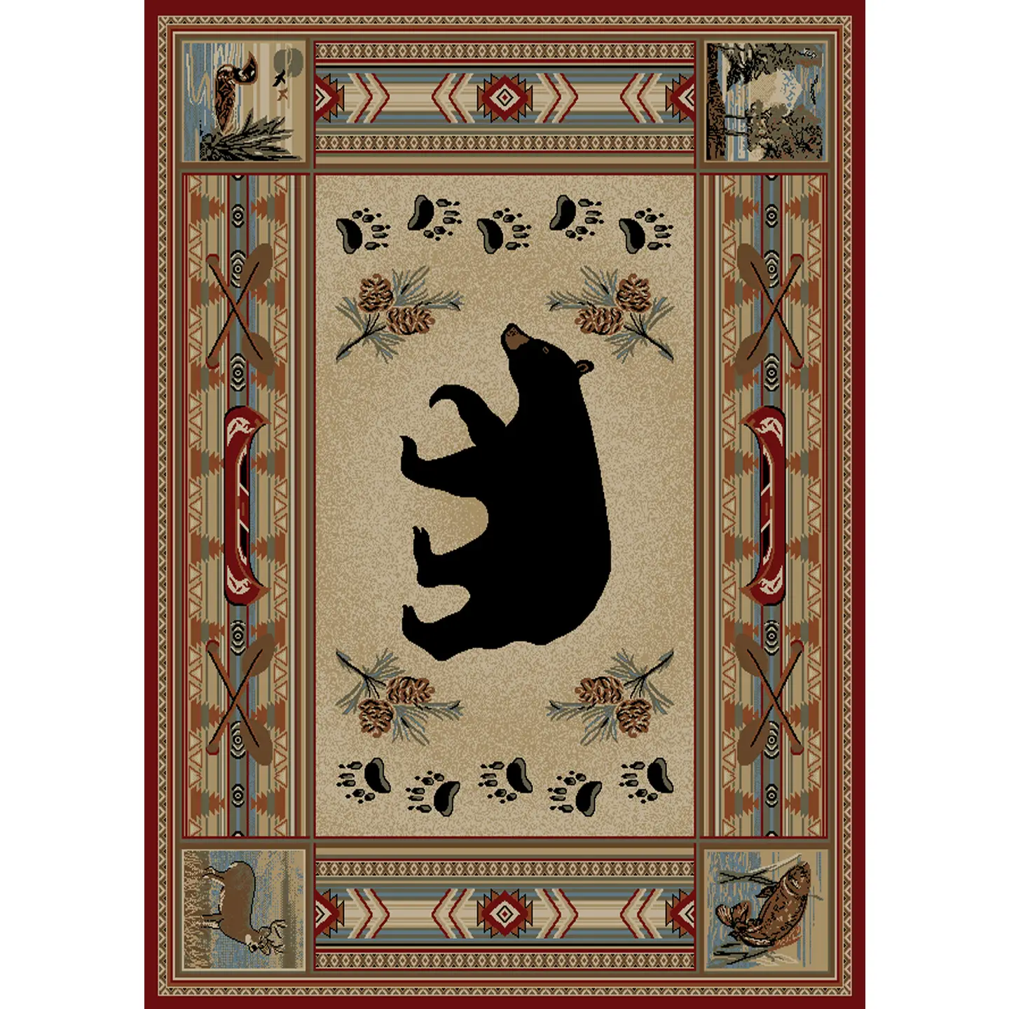 Hearthside Woodlands Bear Lodge Area Rug