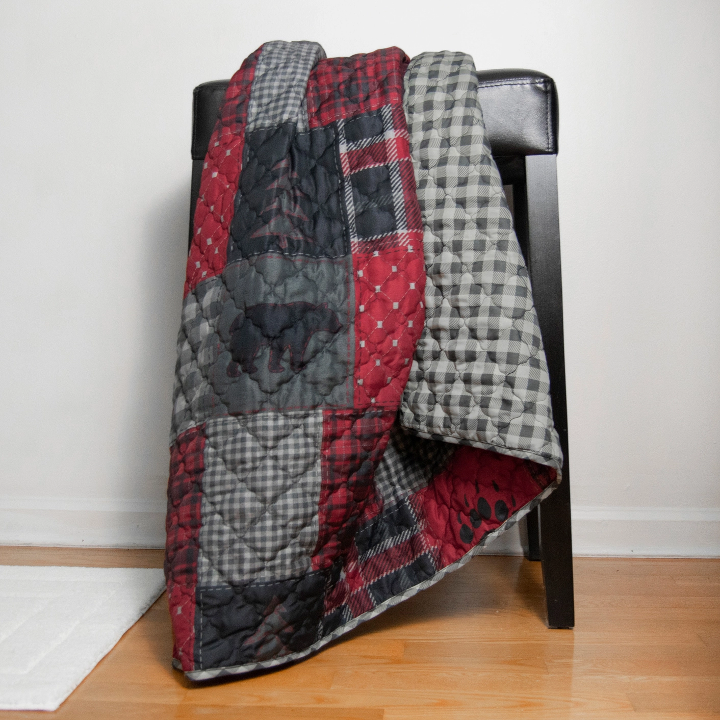 Red Forest Polyester Throw