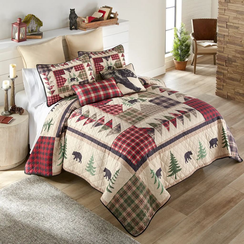 Walking Bear and Buffalo Plaid Quilt Collection