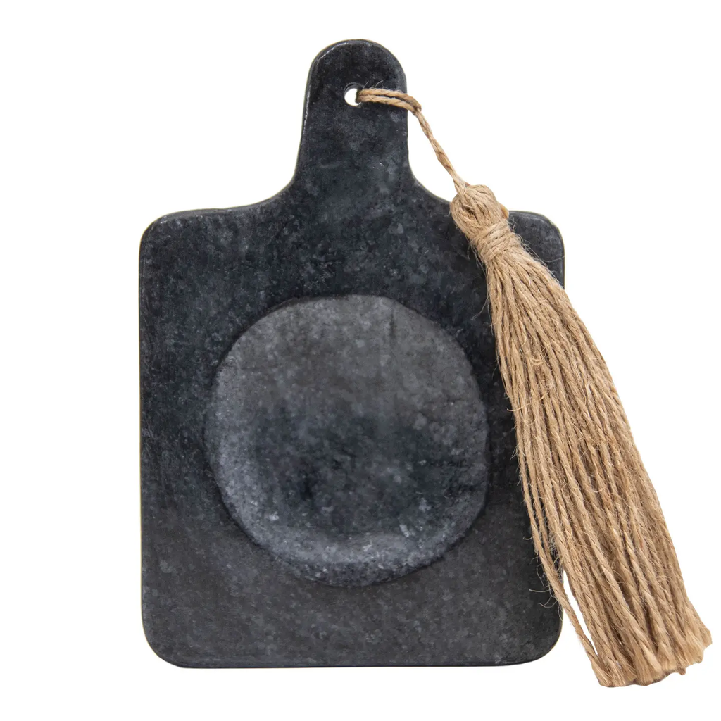 Black Marble Paddle Spoon Rest