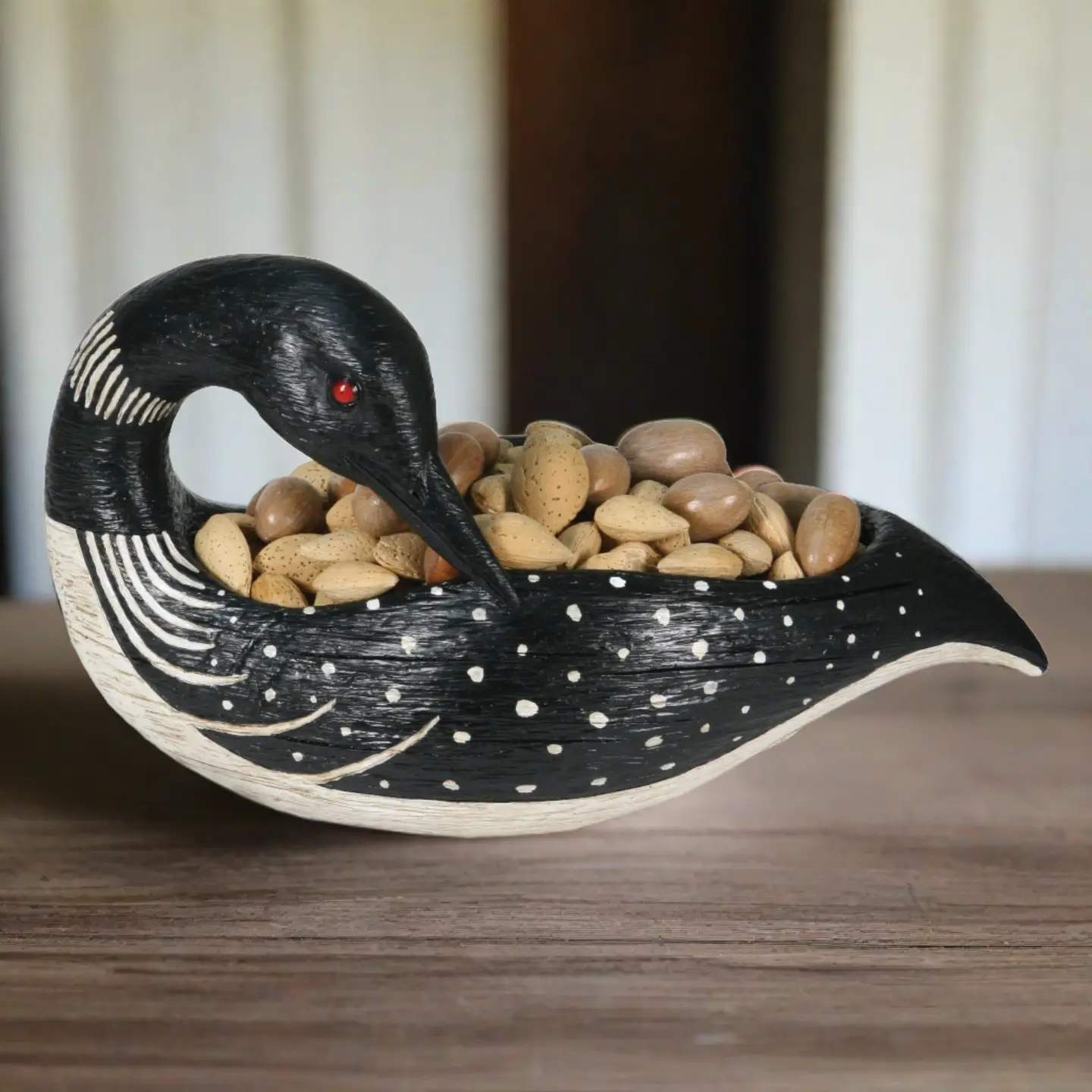 Hand-Painted Loon Decorative Dish