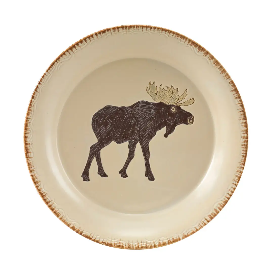 Pine Forest Collection Salad Plate - Moose