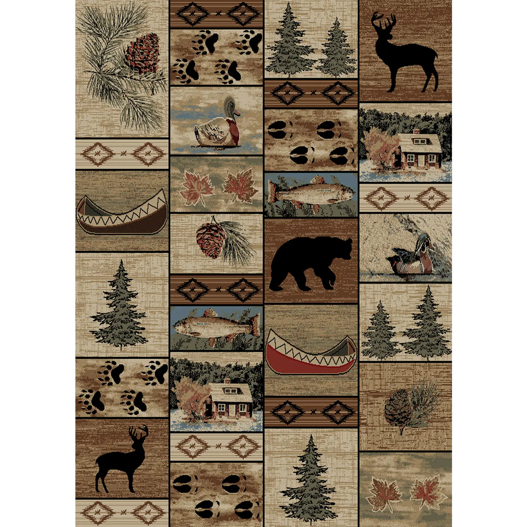 American Destination Mountain Solitude Lodge Area Rug - 2'3" x 3'3"