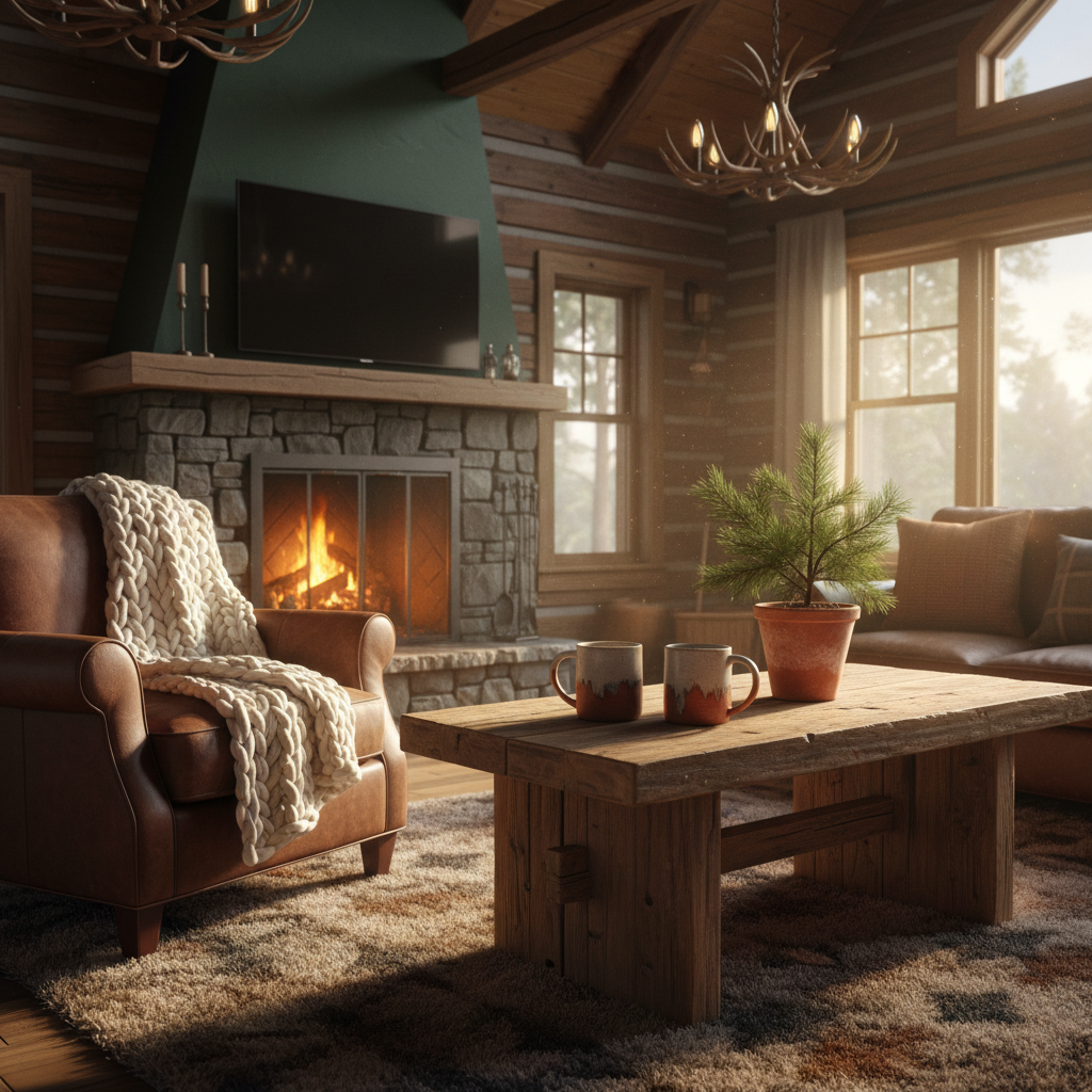 Rustic living room decor