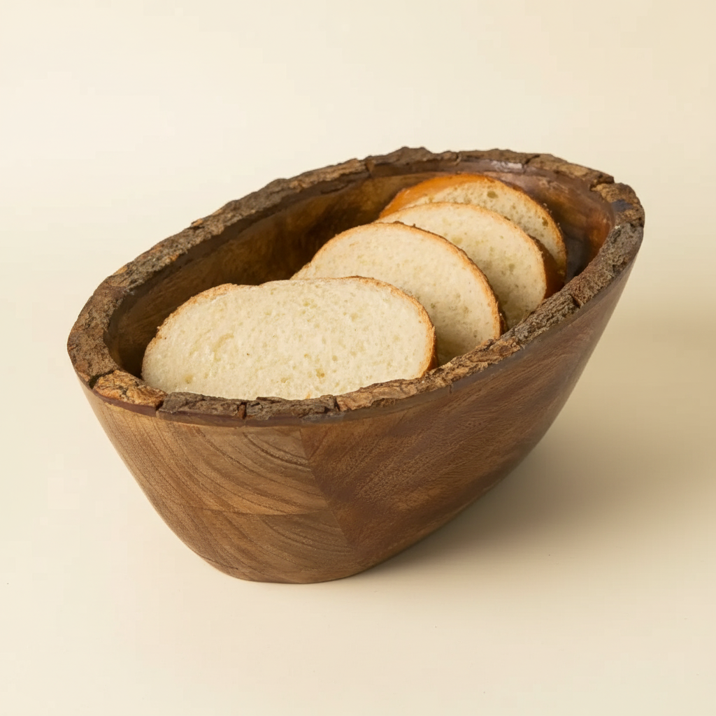 Rustic Wood Bowl Product Photo