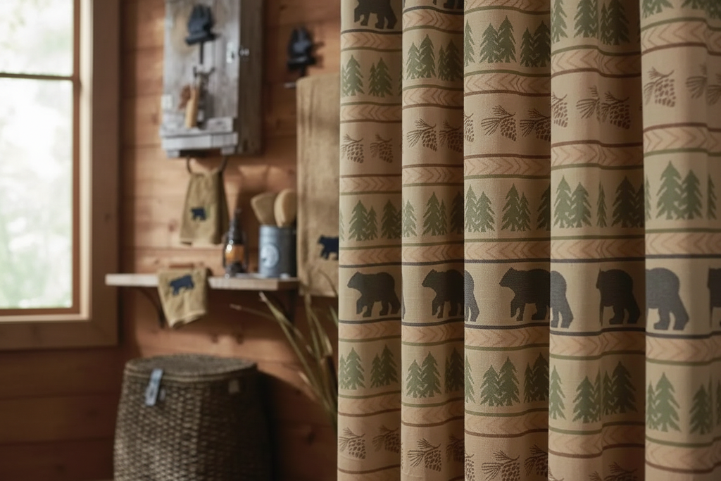 Shower curtain pattern detail